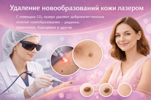 Удаление новообразований кожи лазером
