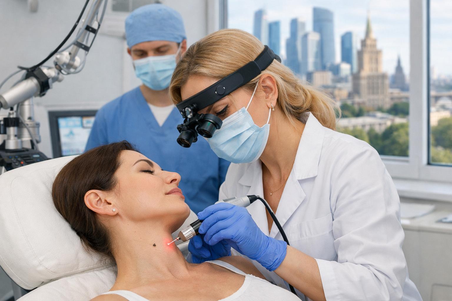 Удаление папиллом клиника в Москве