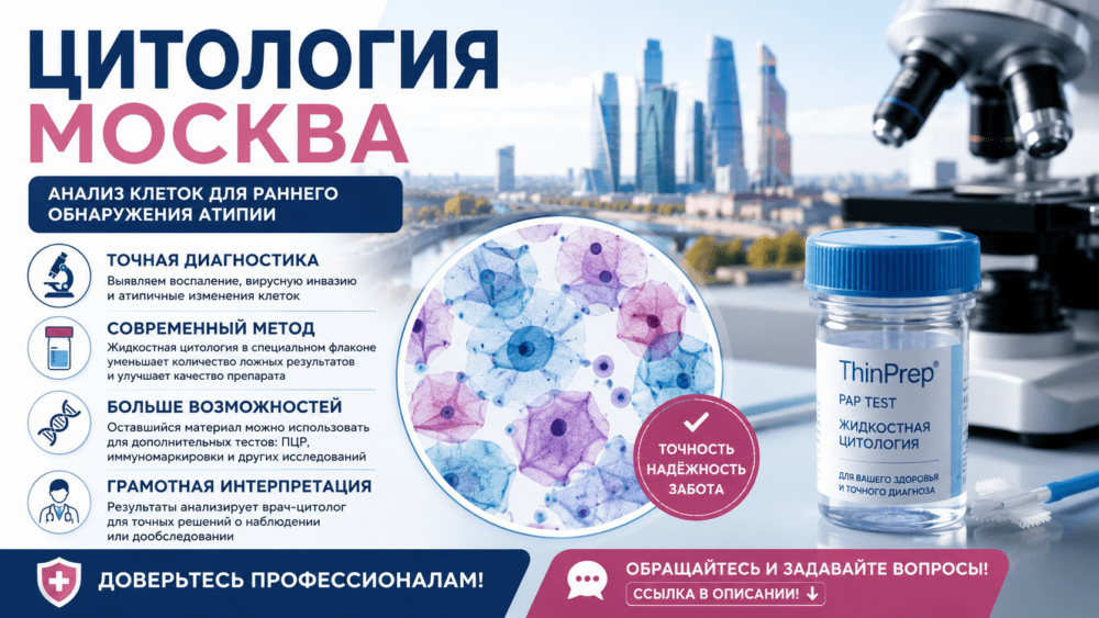 Жидкостная цитология Москва, современный метод, прием без очередей