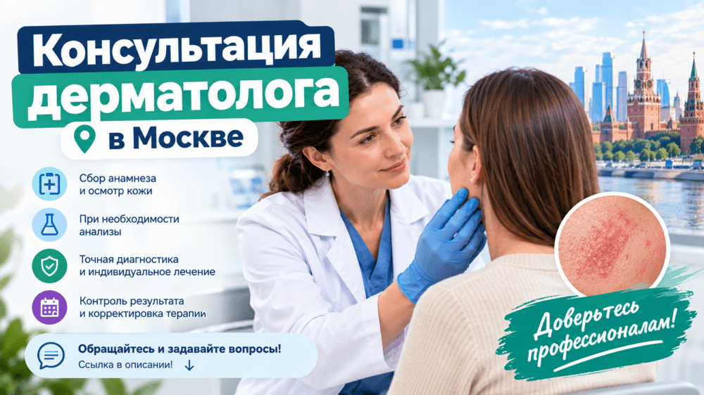 Дерматолог рядом прием в Москве: быстрое обследование, врачи с опытом