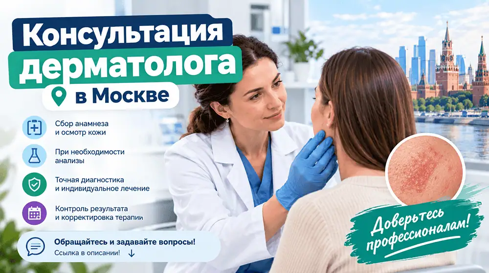 Дерматолог рядом прием в Москве: быстрое обследование, врачи с опытом
