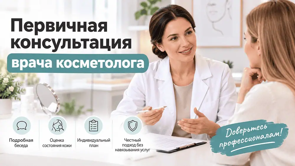 Прием врача дерматолога-косметолога: лечение акне, розацеа, подбор процедур